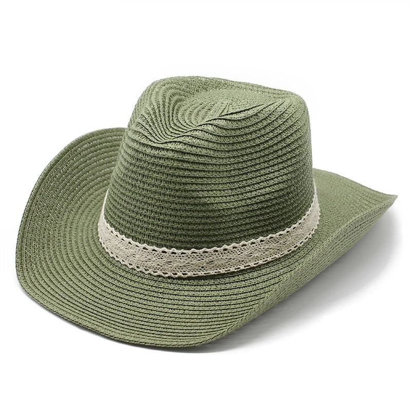 Unisex Classic Style Streetwear Solid Color Flat Eaves Straw Hat