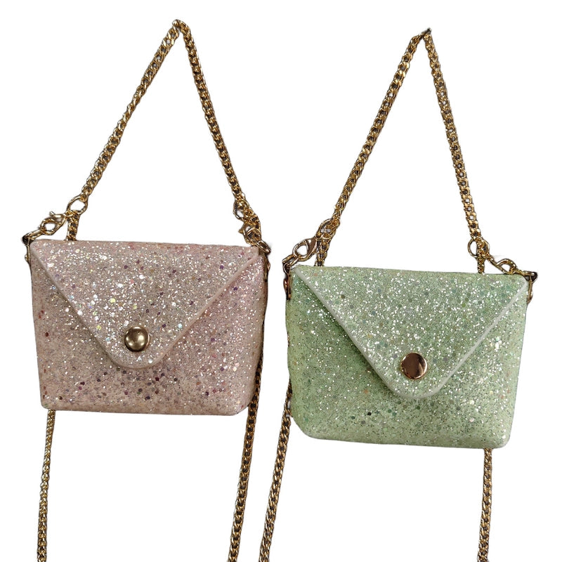 Women's Pu Leather Glittery Elegant Streetwear Square Flip Cover Shoulder Bag
