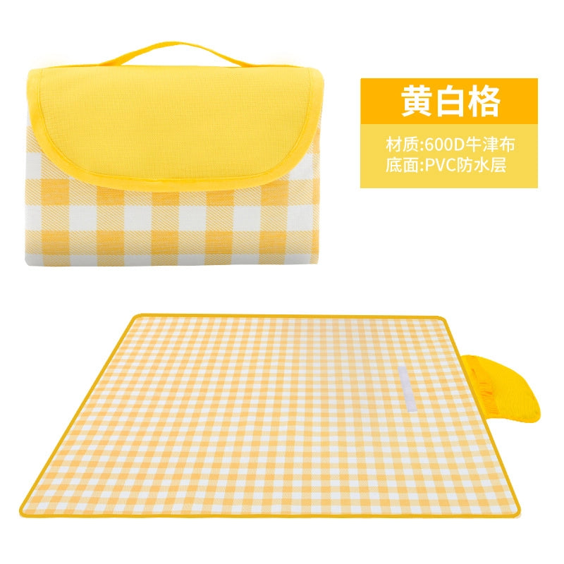 Pastoral Solid Color Waterproof Oxford Cloth Picnic Blanket