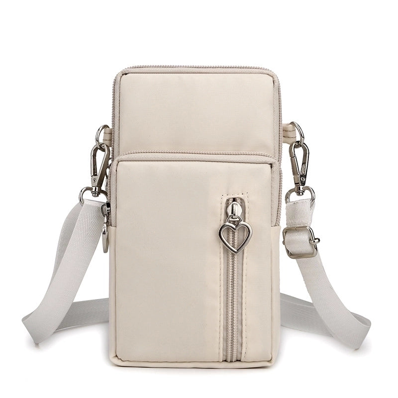 Women'S Nylon Solid Color Fashion Zipper Phone Wallet