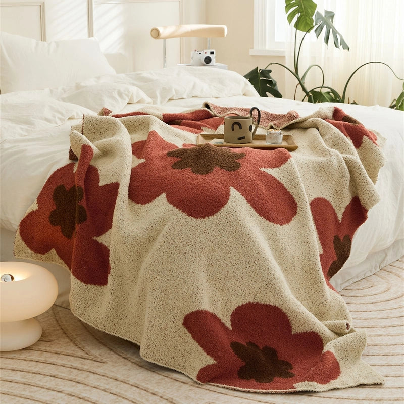 Knitted Velvet Blanket SUNFLOWER Nap Blanket Single Leisure Woolen Blanket Blanket Sofa Air Conditioning Blanket