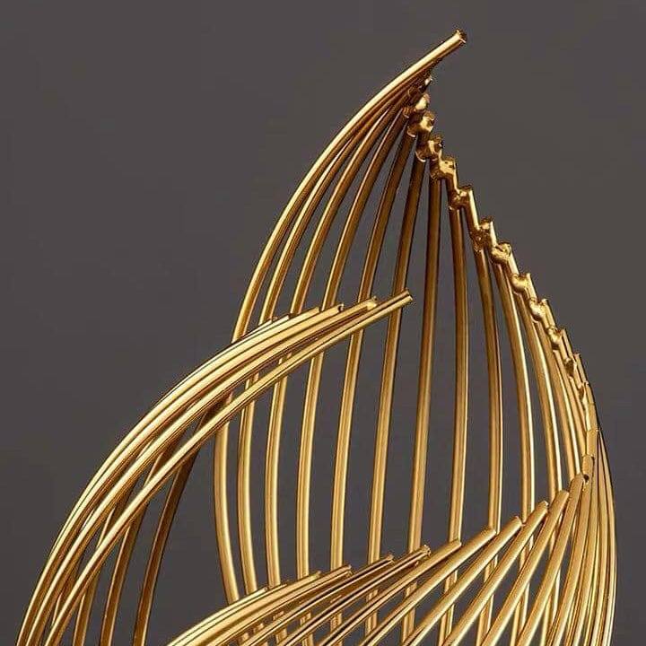 Sway Metallic Sculpture - Black Gold