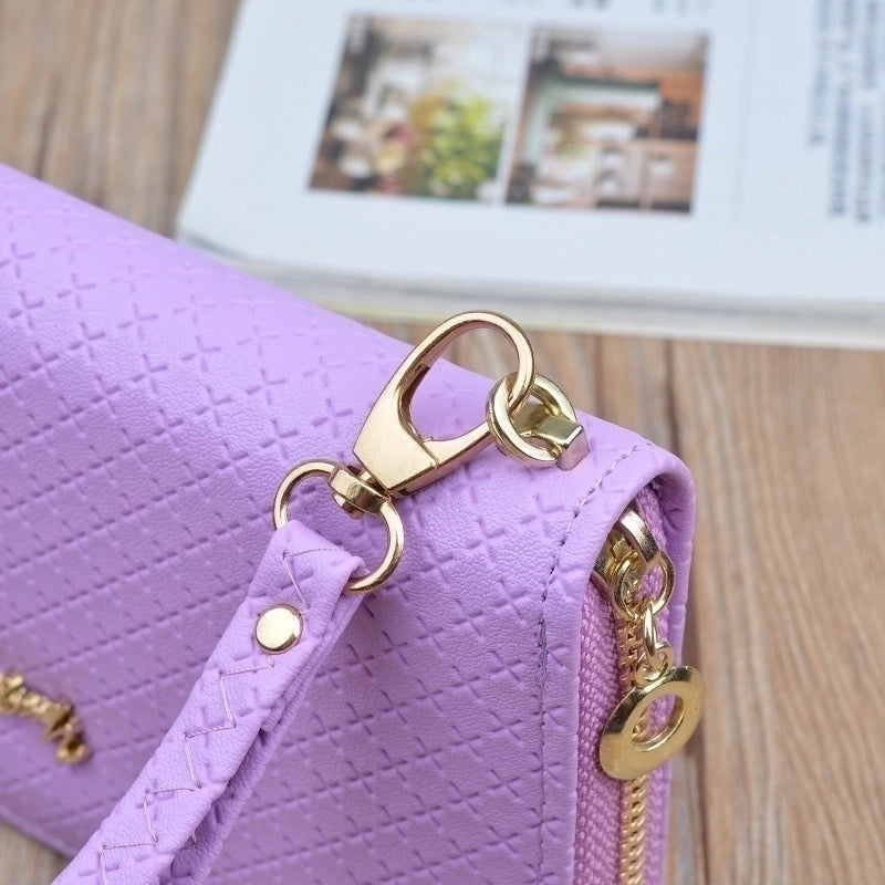 Women's Solid Color Pu Leather Zipper Wallets