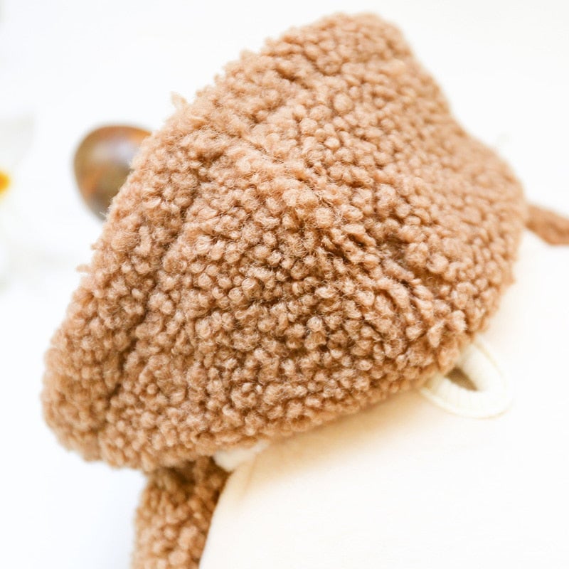 Contrast Color Fleece Dog Hooded Coat