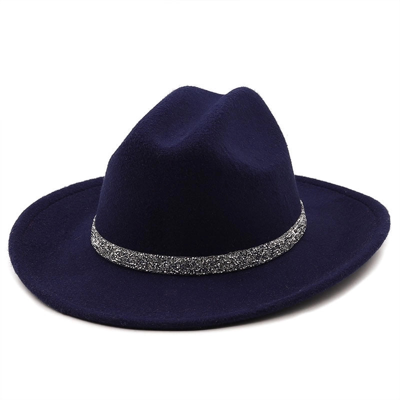 Winter New Black Diamond Chain Woolen Hat
