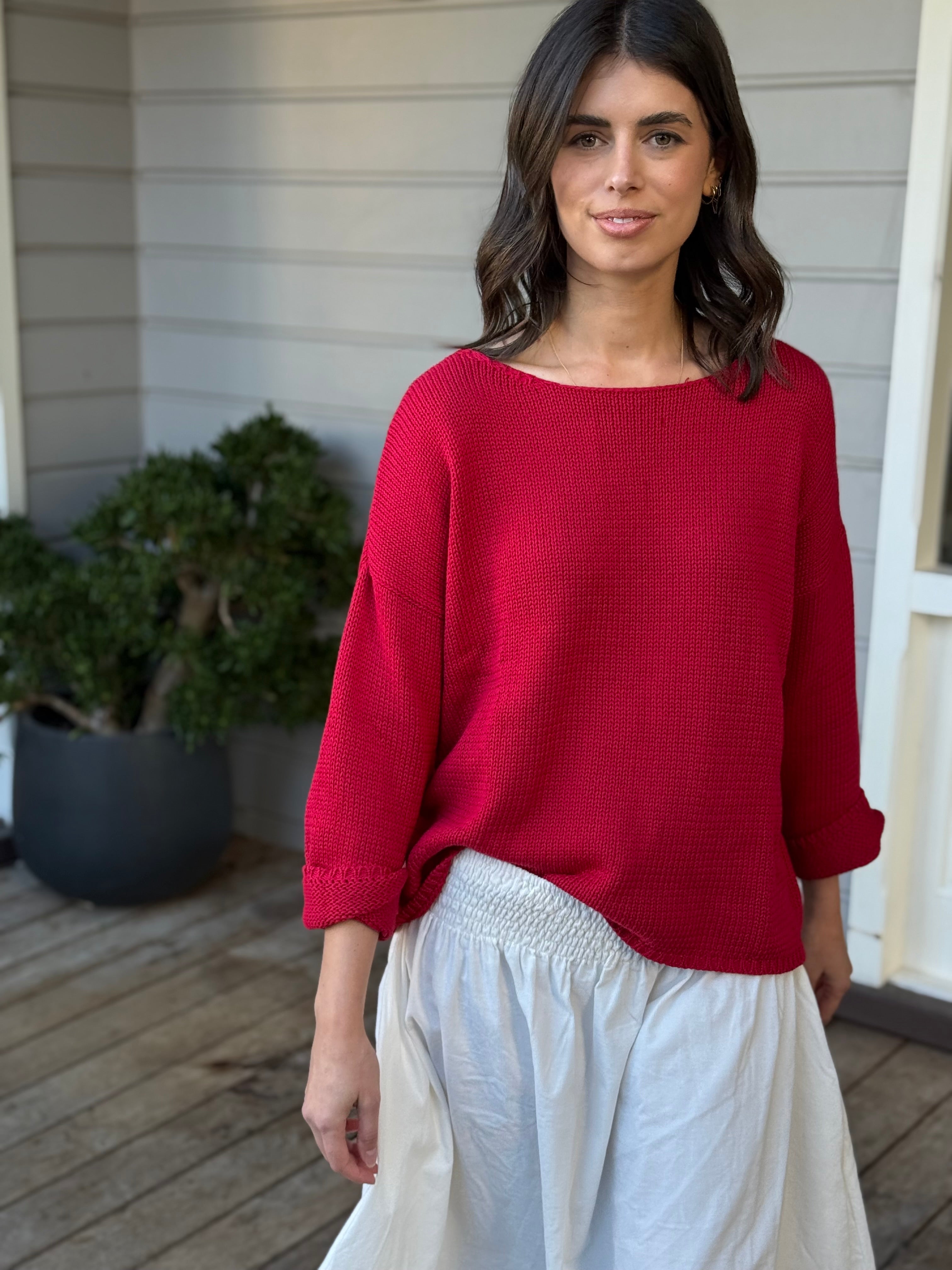 ashton jersey - red cotton