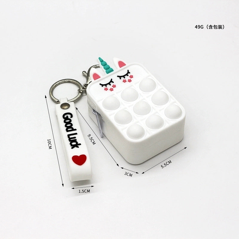 Unisex Fruit Silica Gel Zipper Coin Purses