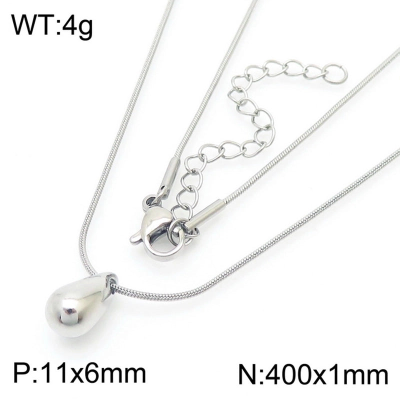 1 Pair Minimalist Water Droplets Plating Stainless Steel 18K Gold Plated Earrings