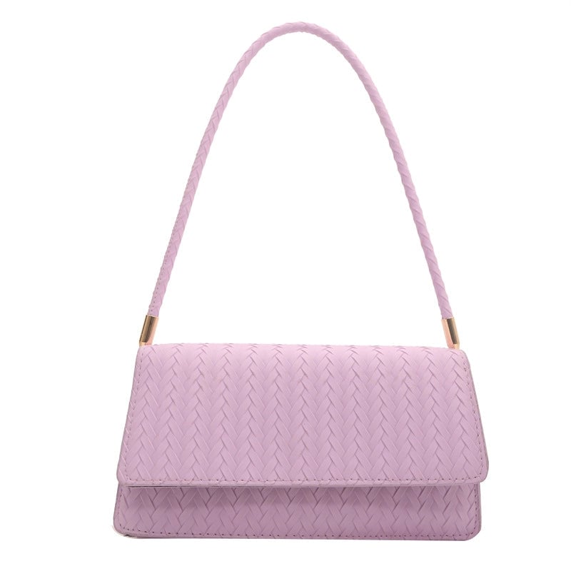 Women's Medium Pu Leather Solid Color Streetwear Magnetic Buckle Underarm Bag