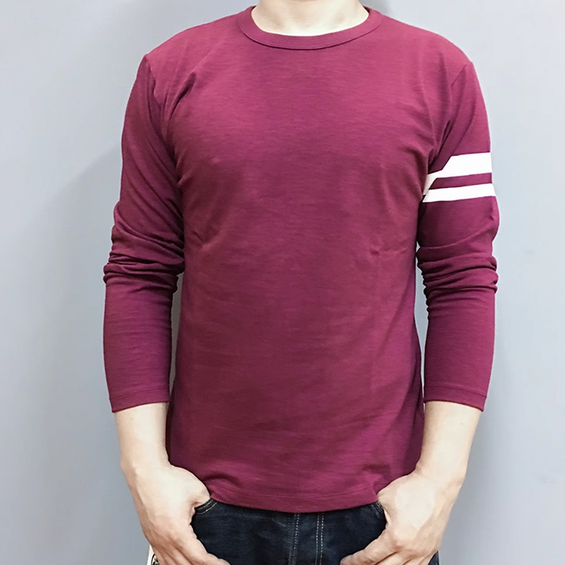 Washed Distressed Cotton Long-Sleeved T-Shirt