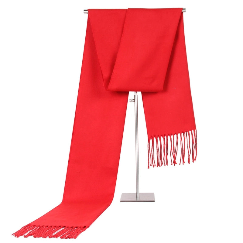 Autumn And Winter Designed New Low Price Simple Color Men's Scarf Cashmere Tassel Scarf Gift