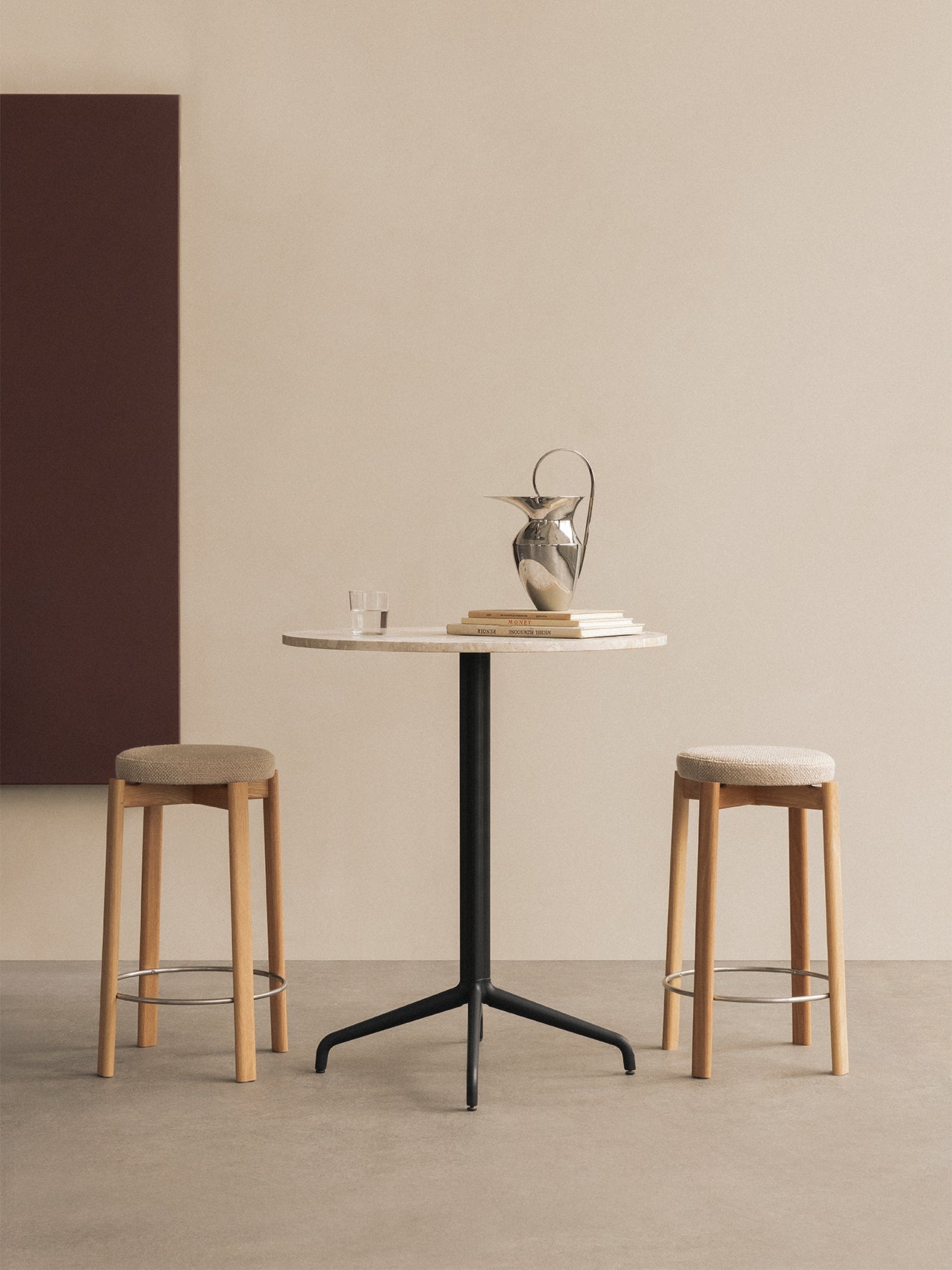 Passage Counter Stool. Upholstered Seat