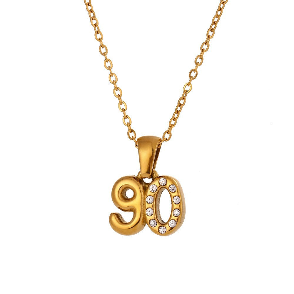 Fashion Quadrilateral Geometric Stainless Steel 18K Gold Plated Necklaces