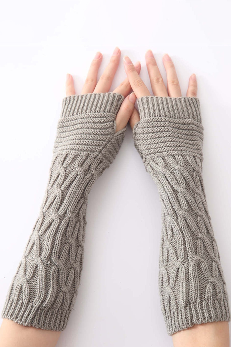 Fingerless Knitted Arm Gloves