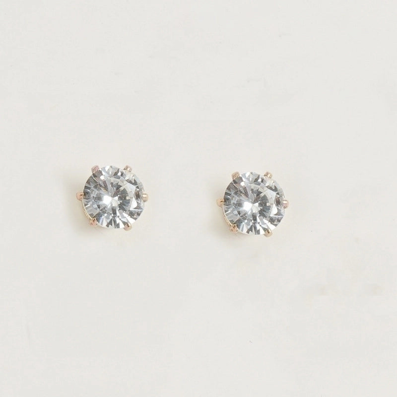 Modern Style Geometric Plating 304 Stainless Steel Zircon 18K Gold Plated Stainless Steel Earrings