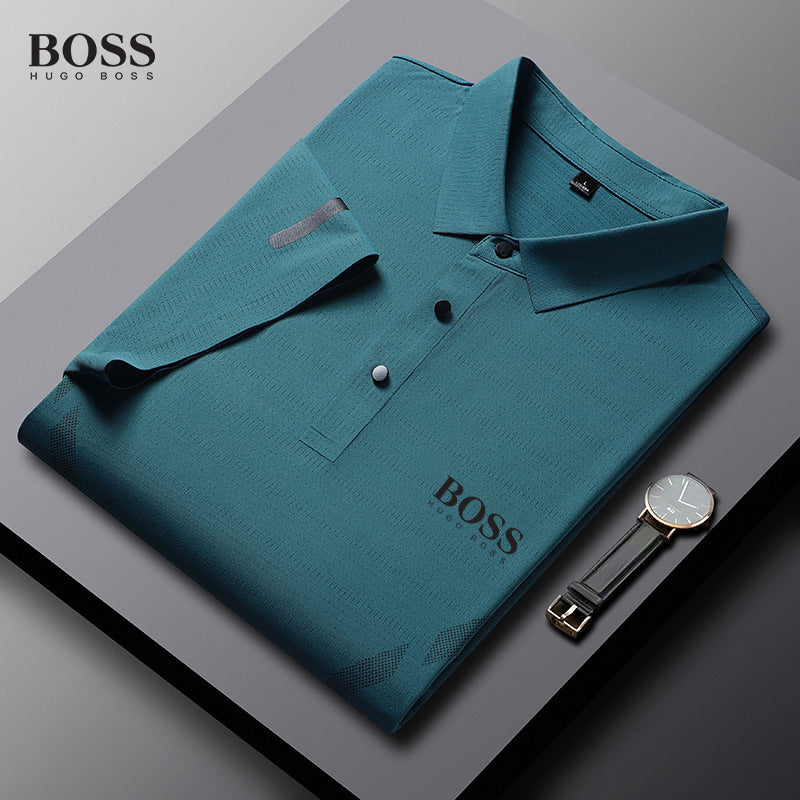 BOSS Mesh Short Sleeve Polo Shirt for Men