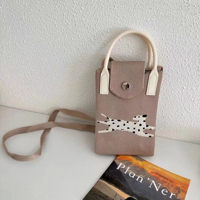 Women's Mini Polyester Animal Streetwear Magnetic Buckle Handbag