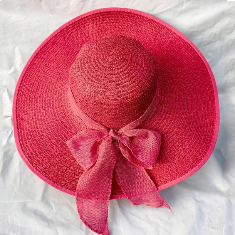 Women's Lady Vacation Bow Knot Big Eaves Sun Hat