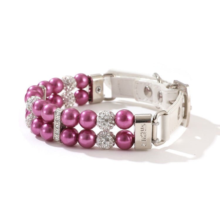 Artificial Pearl Dog Collar&Leash