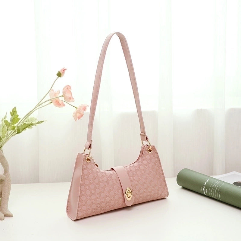 Women's All Seasons Pu Leather Solid Color Vintage Style Square Zipper Underarm Bag
