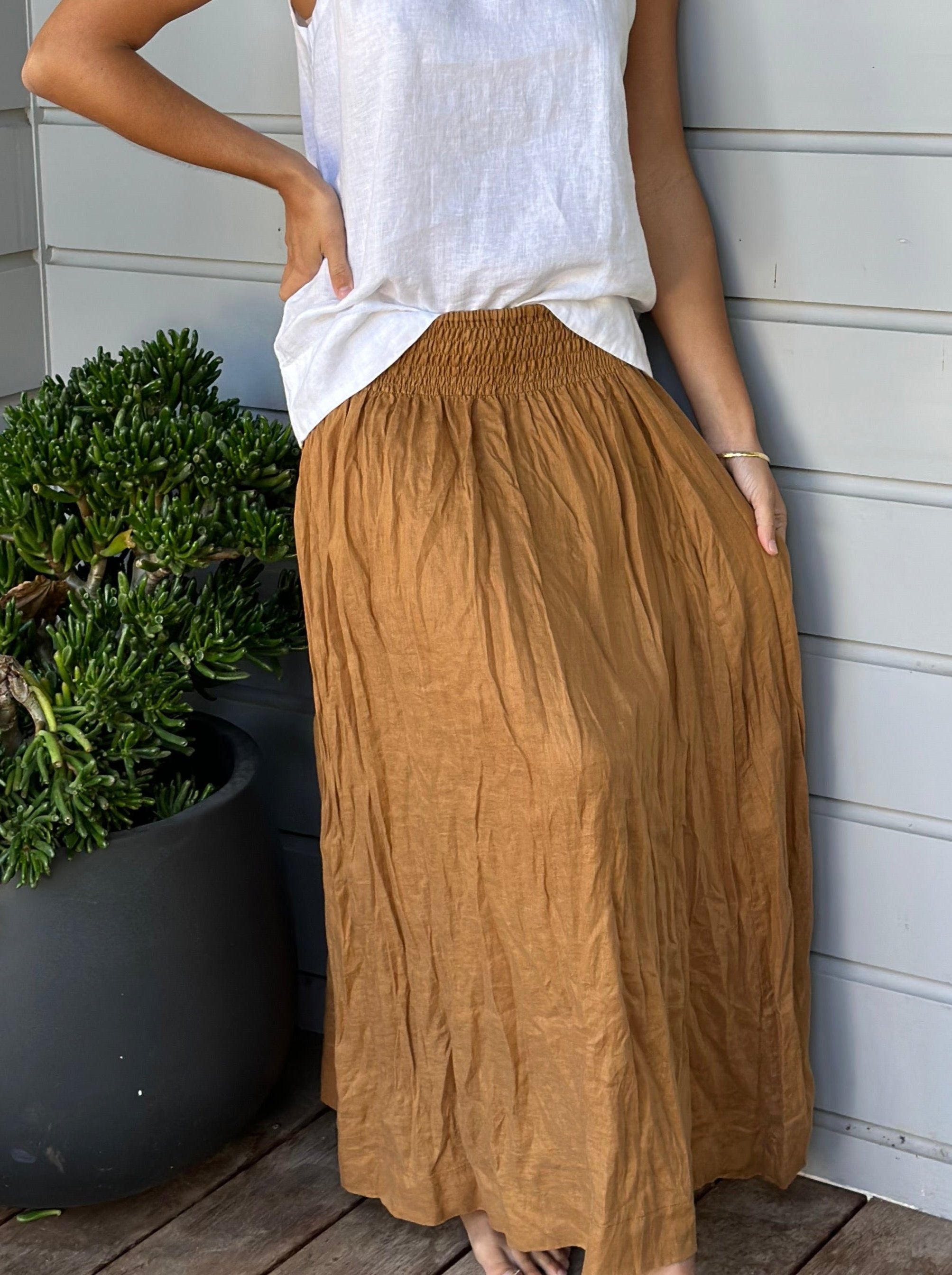 caramel linen
