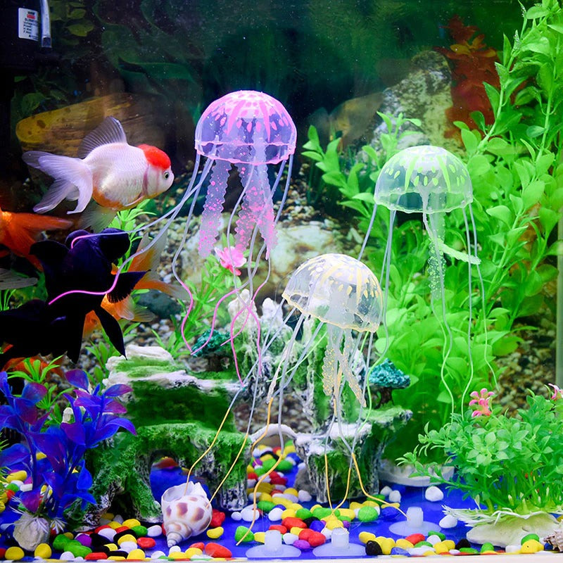 Jellyfish Fish Ornament For Aquarium
