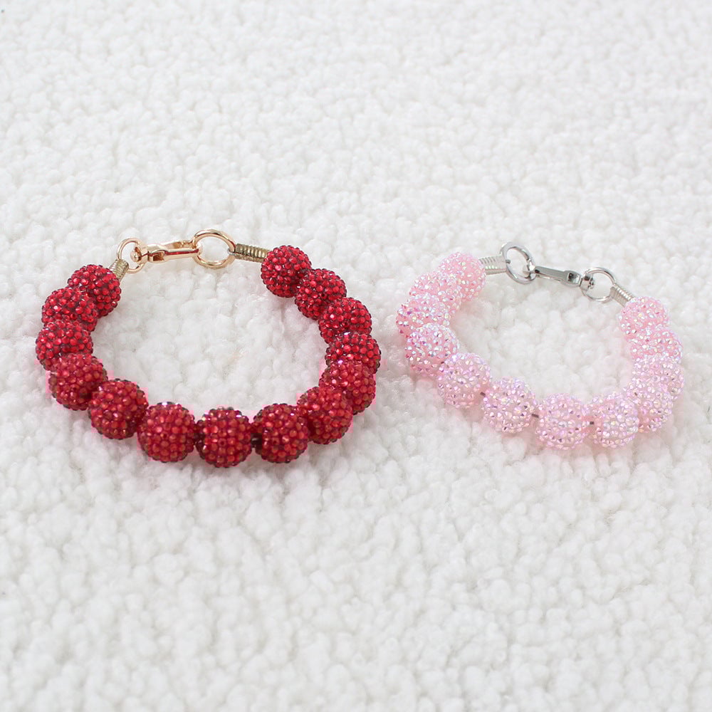 Rhinestone Bead Dog Cat Collar Necklace