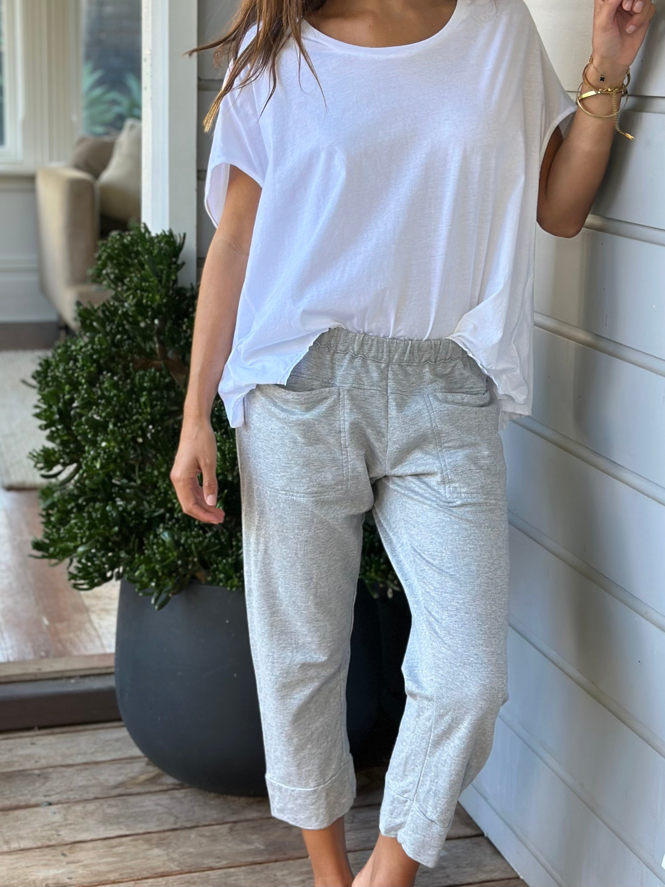 darcy capri pants  - misty knit