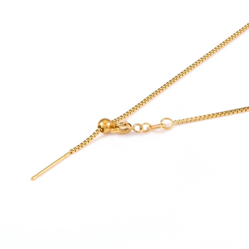 Fashion Solid Color Titanium Steel Plating Pendant Necklace 1 Piece