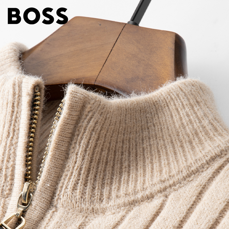 BOSS Men-s Turtleneck Thermal Sweater