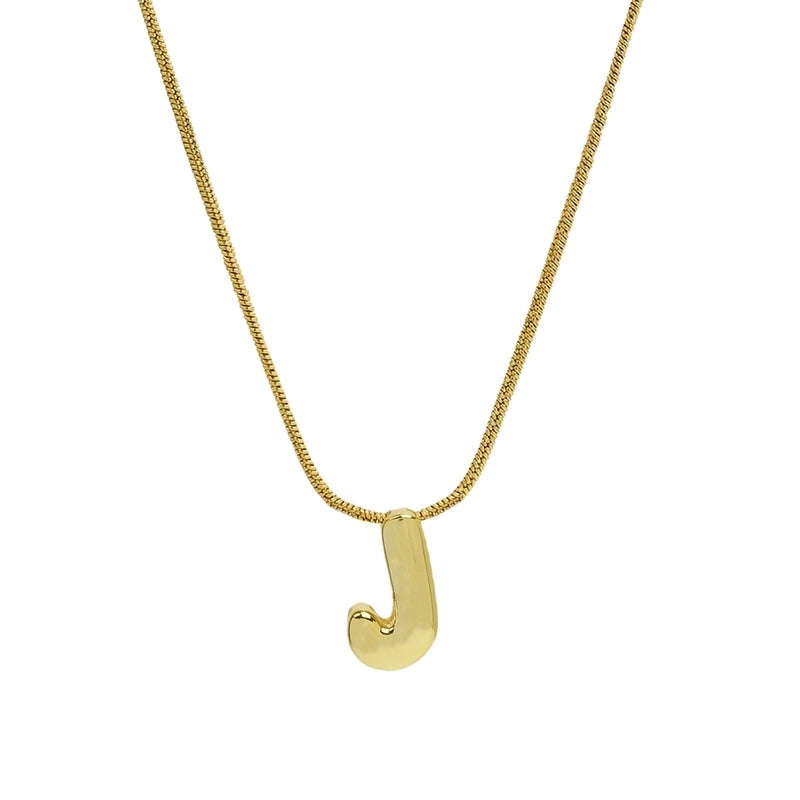 2 Pieces Basic Modern Style Classic Style Letter 304 Stainless Steel Brass Plating Pendant Necklace