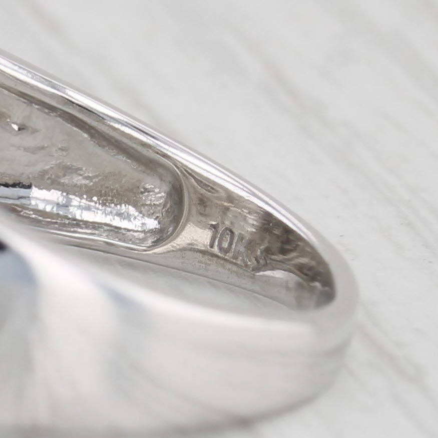 0.20ctw Diamond Cluster Ring 10k White Gold Size 8.5