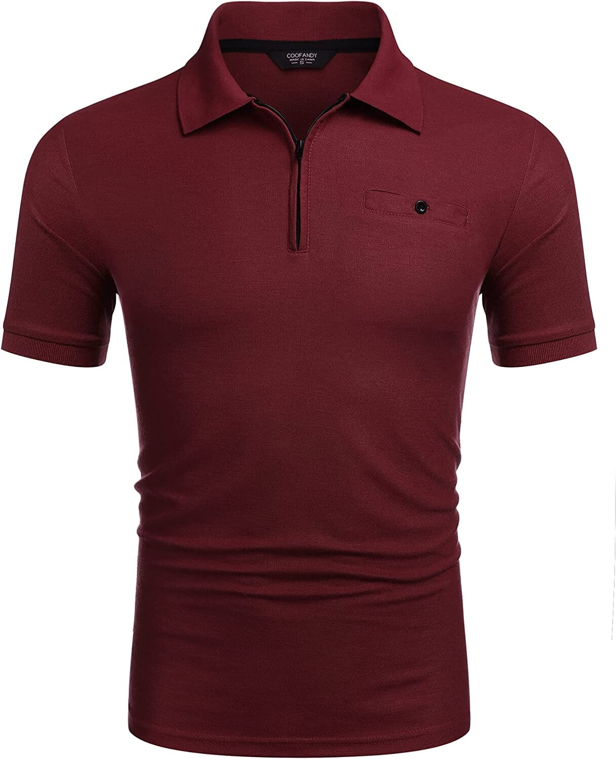 Slim Fit Zipper Polo Golf Shirt (US Only)