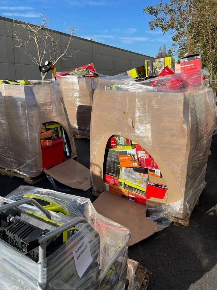 🎁2025  Amazon Customer Returns Tool Pallets Online⭐Buy 7 FOOT TALL “MONSTER” PALLETS Online