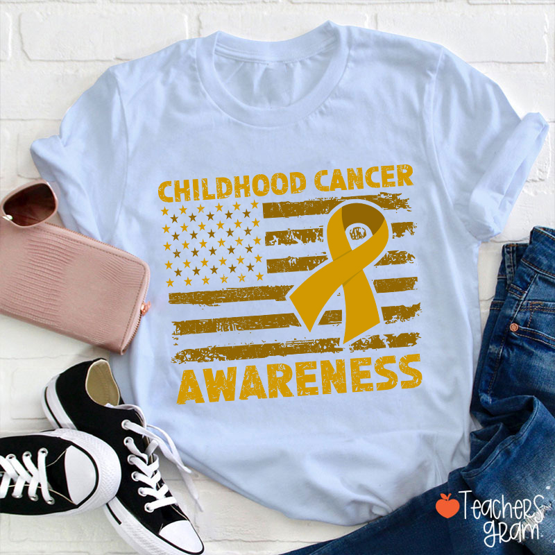 Childhood Cancer Awarenwss Teacher T-Shirt