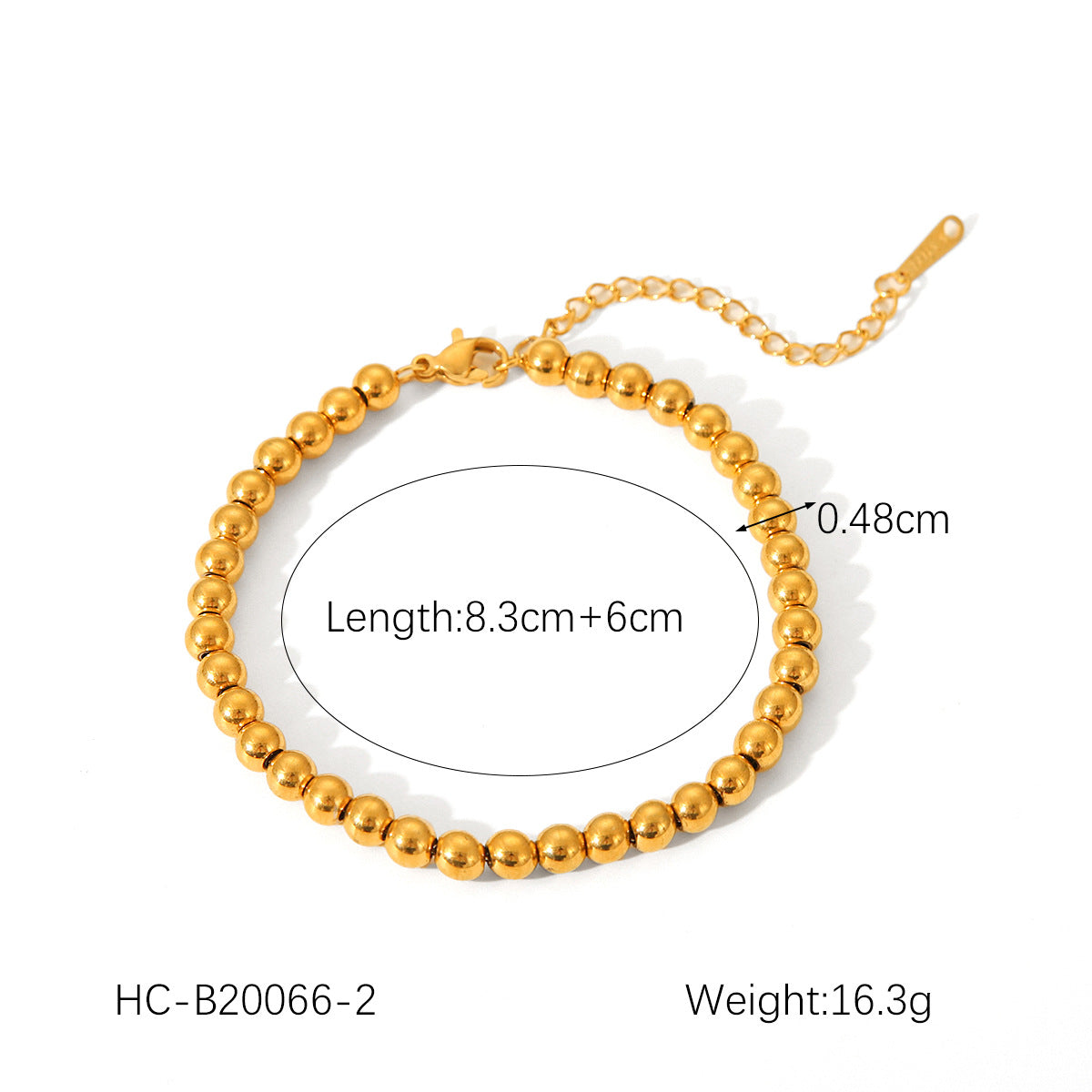 Stainless Steel Bracelet Ot Buckle Love Pearl Bracelet Female Titanium Steel Jewelry
