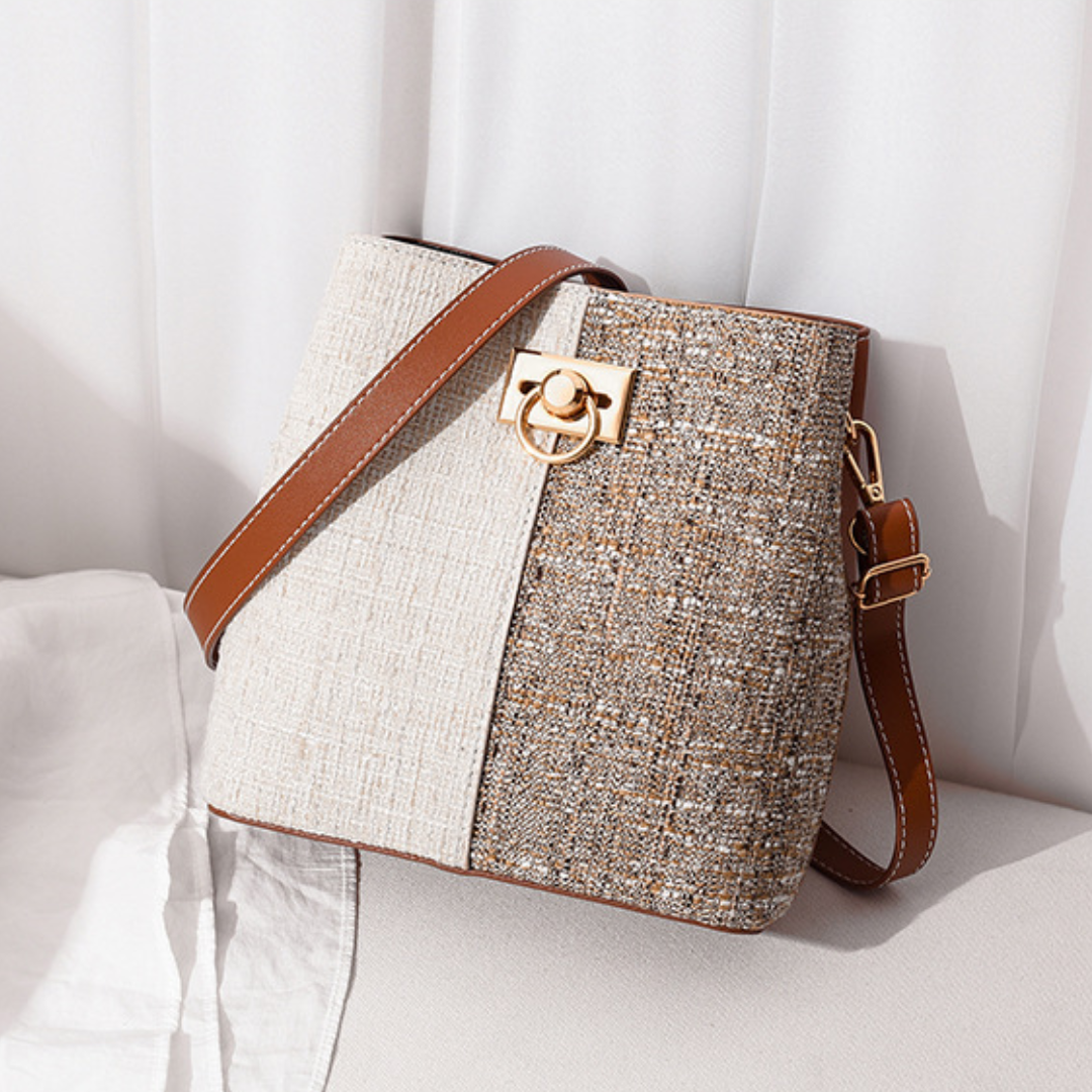 Spring Bloom Soft Leather Bucket Bag