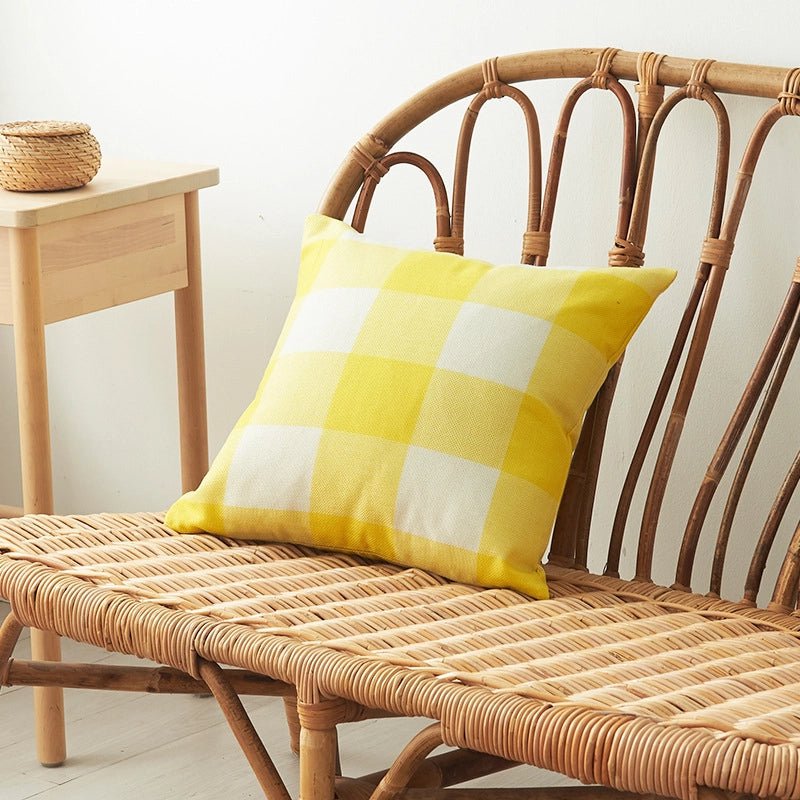 Yarn-dyed Striped Cotton And Linen Pillowcase Multicolor Multi-size Linen Plaid Pillow Home Pillow Cover Cushion