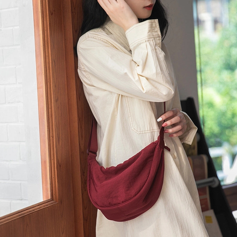 Women's Classic Style Solid Color Nylon Oxford Cloth Waist Bags