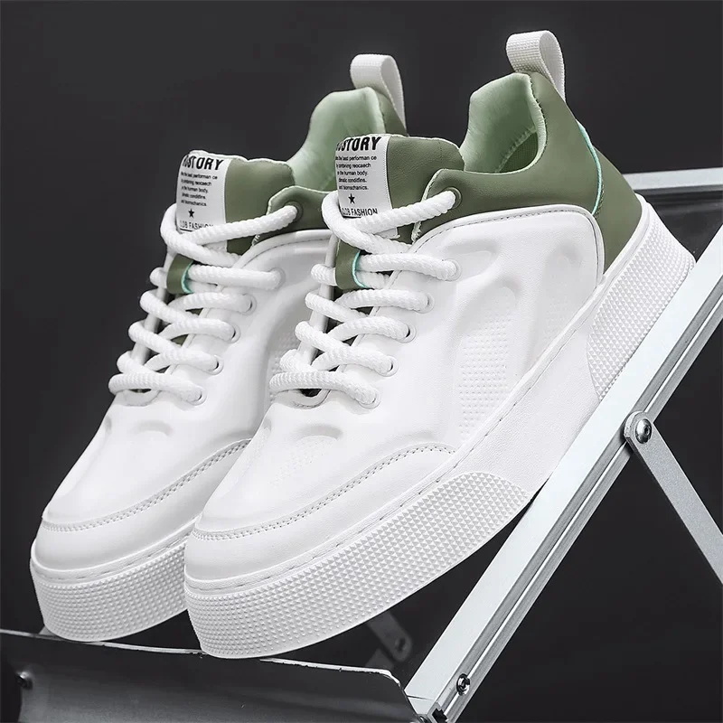 flats Men Sneakers Fashion Breathable Mesh Thick Sole Sports Casual Shoes Mens Anti-Slip Wear-resistant Running Shoe Zapatillas Hombre