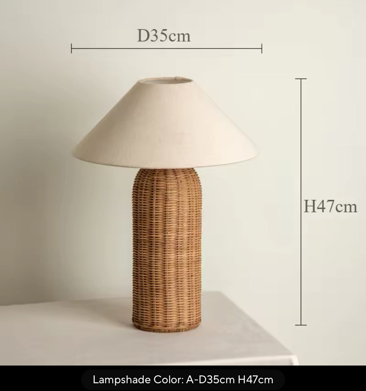 Rustic Woven Table Lamps with Natural Bamboo Materials