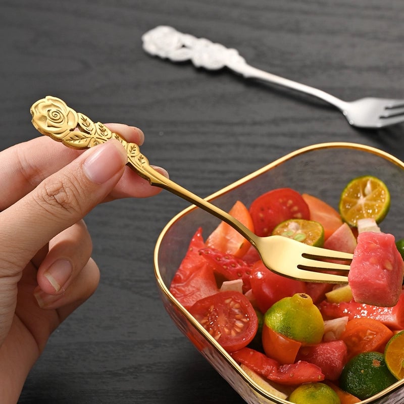 Casual Elegant Glam Flower Stainless Steel Spoon 1 Piece