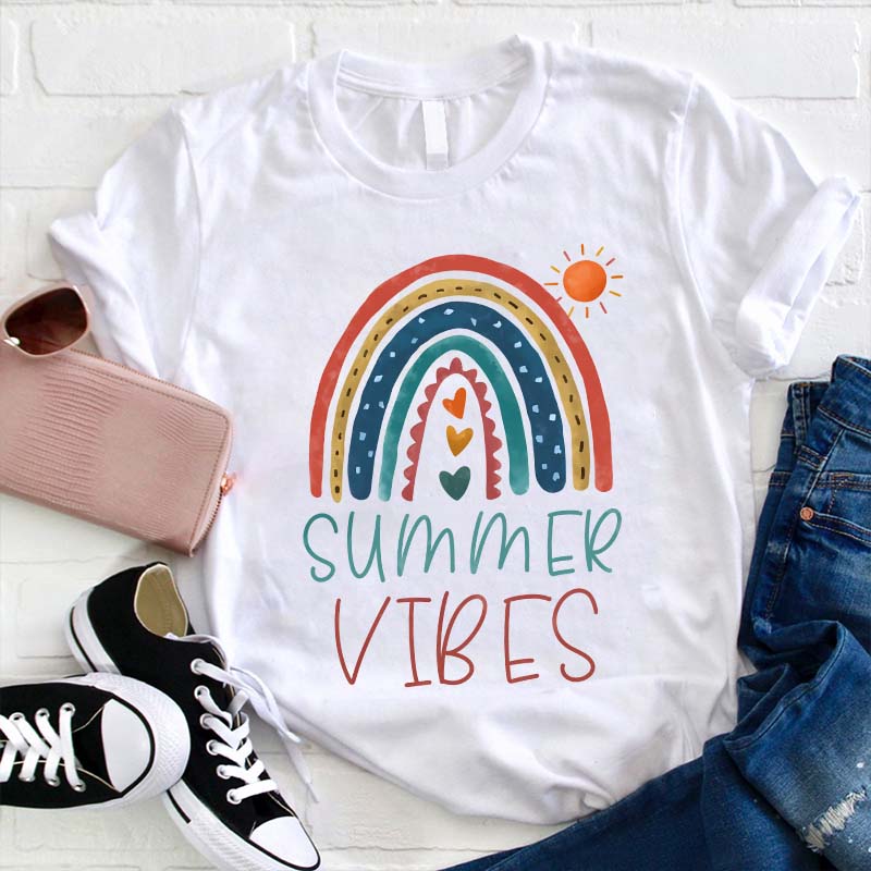 Summer Vibes Teacher T-Shirt