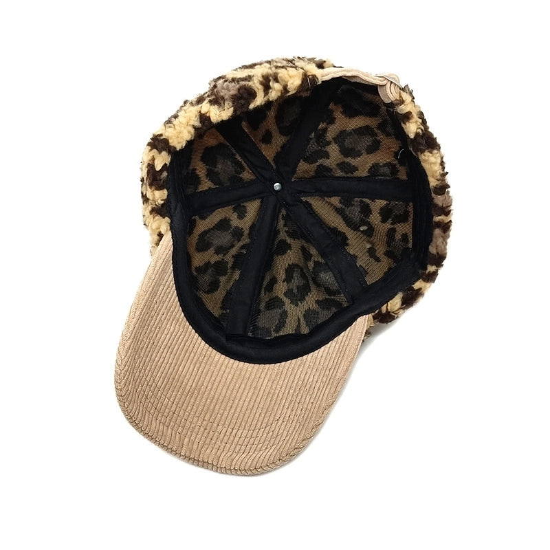 Unisex Vintage Style Leopard Curved Eaves Baseball Cap