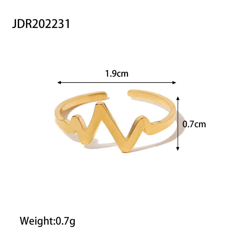 Stainless Steel Titanium Steel Ring Female Niche Design Ring Jewelry Rings