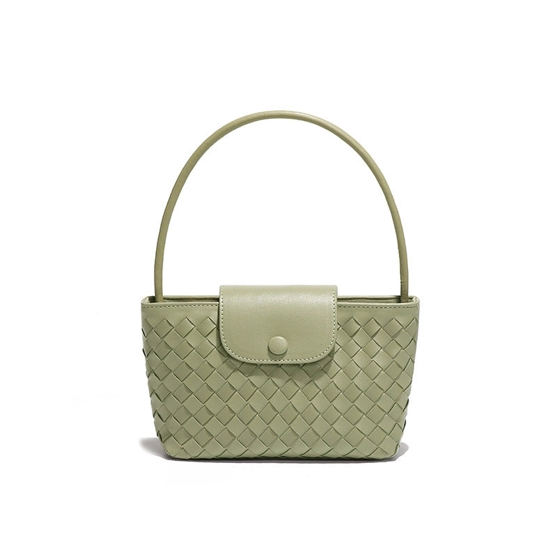 Women's Small Pu Leather Solid Color Streetwear Square Flip Cover Shoulder Bag
