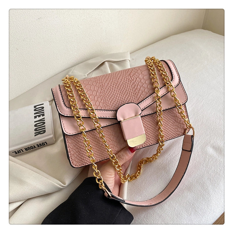 Women's Small All Seasons Pu Leather Solid Color Basic Square Flip Cover Shoulder Bag