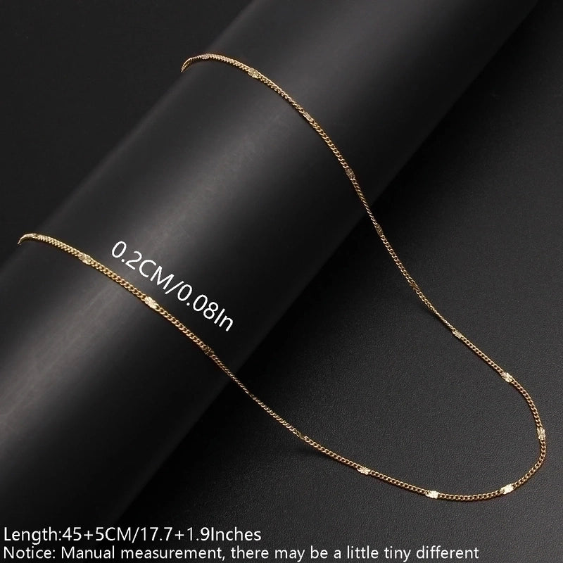 Minimalist Solid Color 304 Stainless Steel Gold Plated Necklace