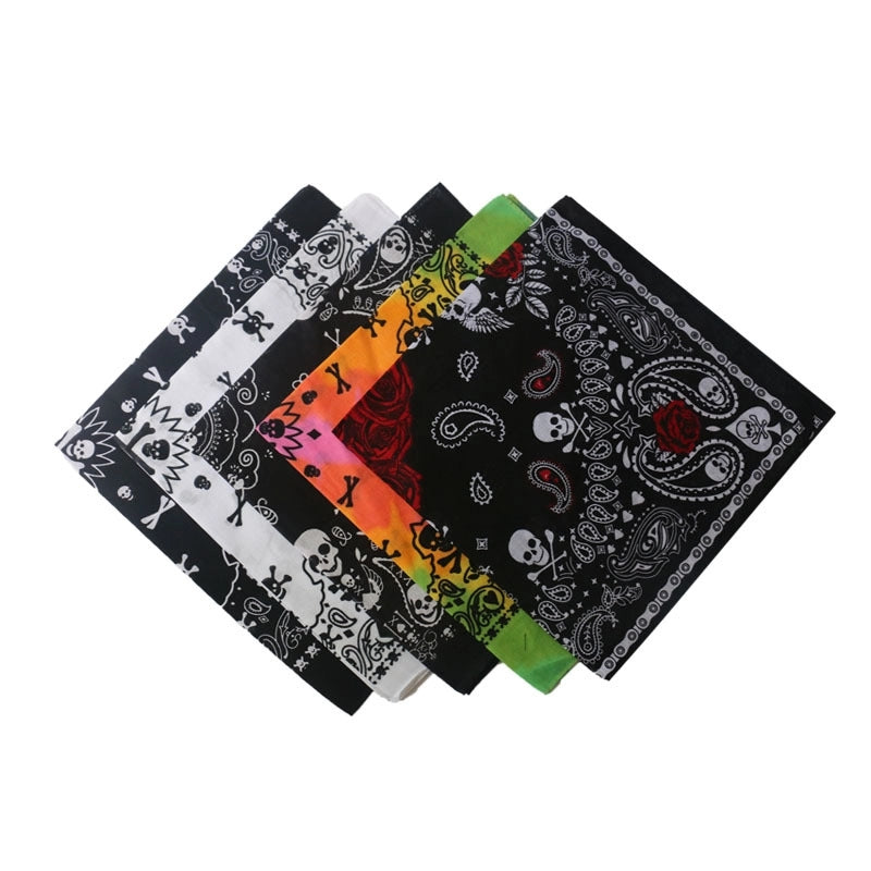 Men'S Hip-Hop Skull Cotton Kerchief