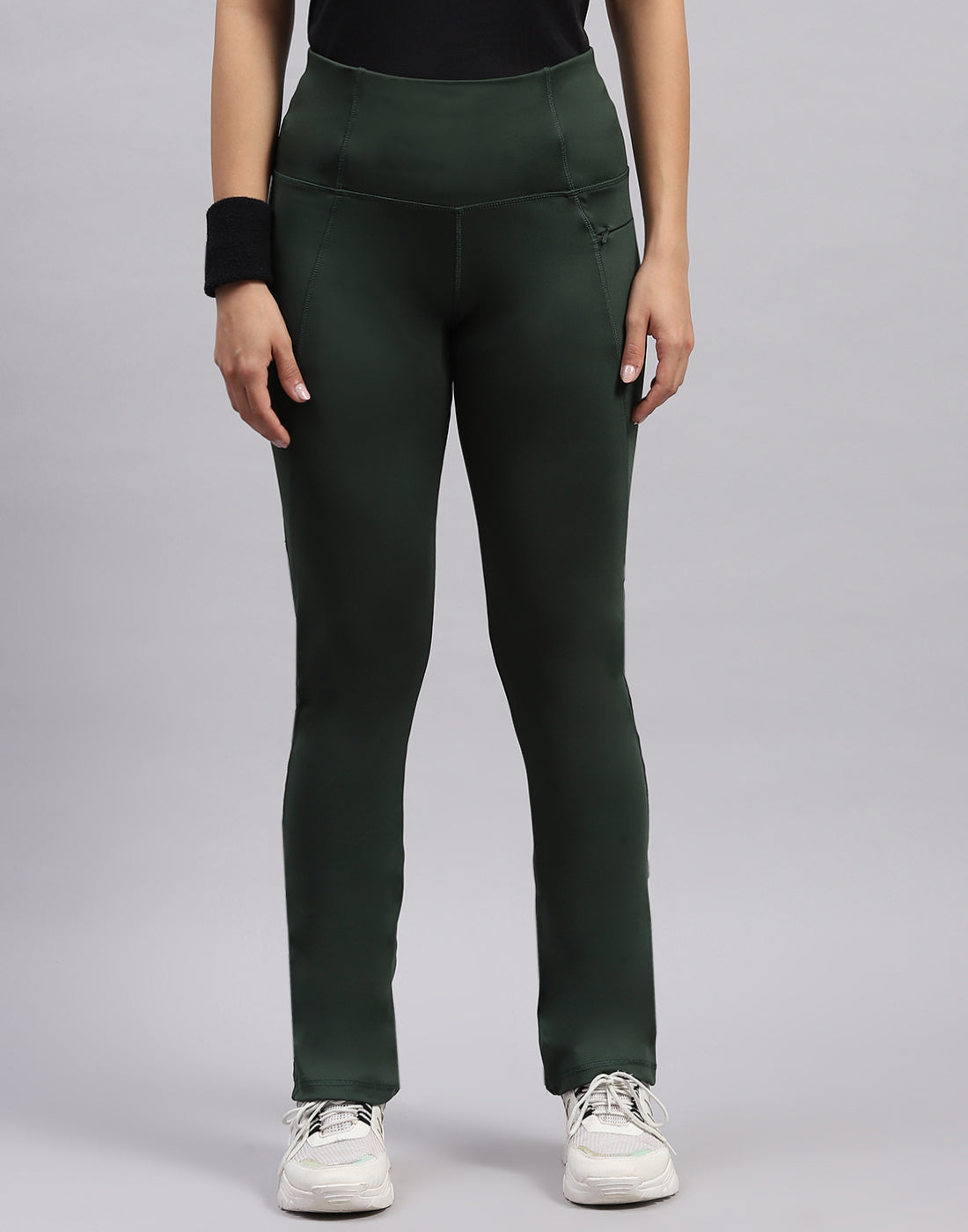Women Green Solid Smart Fit Lower